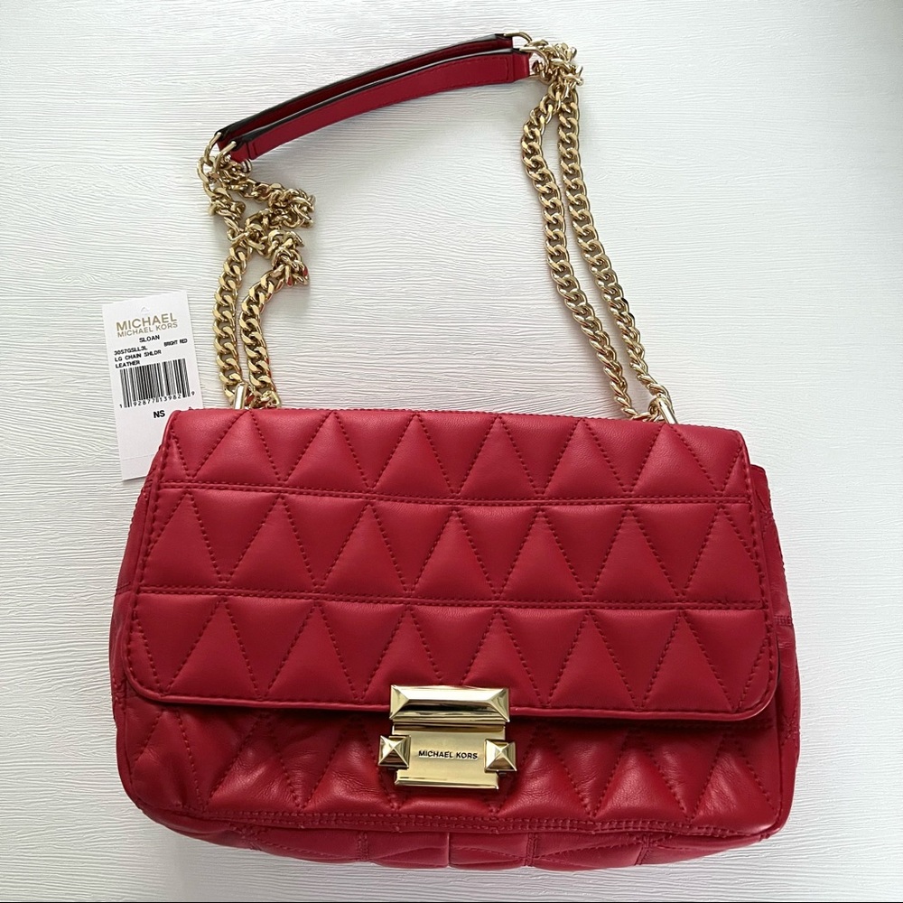 Michael Kors Sloan Large Quilted Leather Shoulder Bag